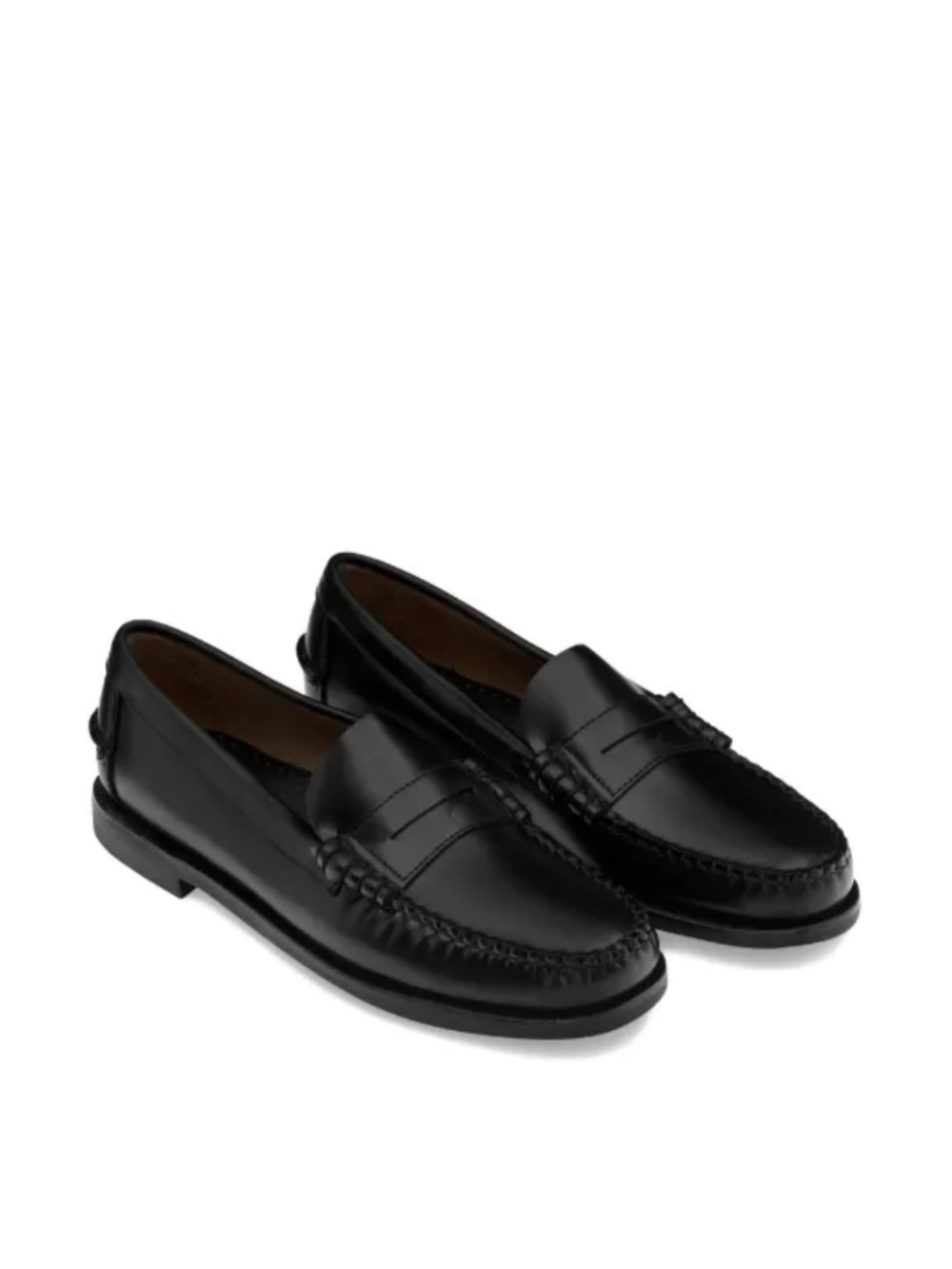 Sebago Black Leather Penny Loafers
